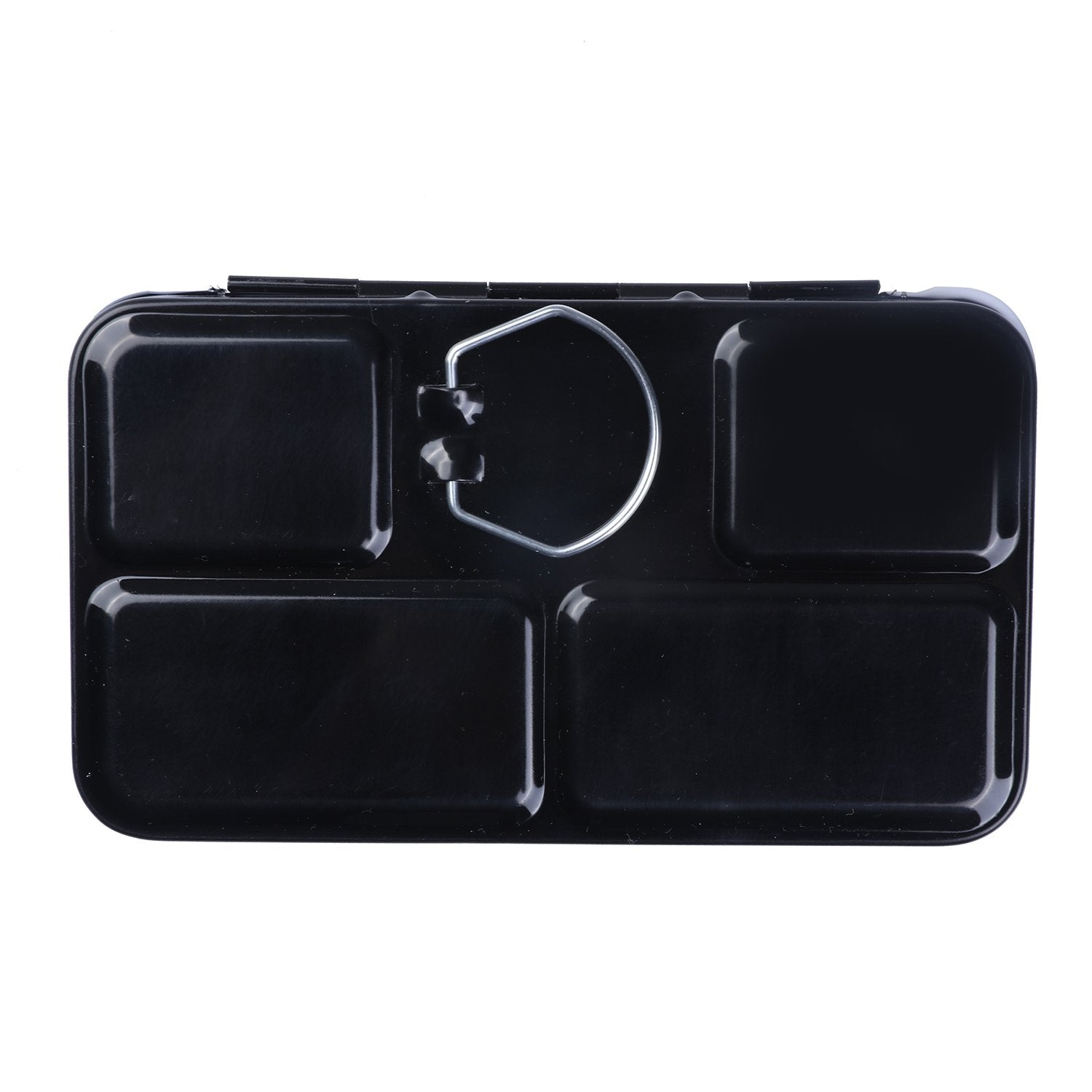 MEEDEN Empty Watercolor Tin Palette, Small Travel Metal Paint Box with 12 Pcs Half Pans