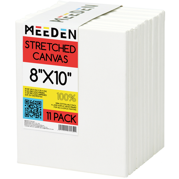 Meeden 15-Pack Canvas Boards For Painting, 8×10 Inches Blank White Canvas  Panels, 100% Cotton, 8 Oz Gesso-Primed, Canvas Art Supplies 8X10 For Oil,  Acrylic, Pouring, Airbrushing & Gouache
