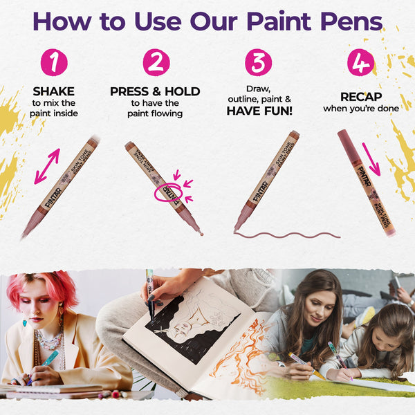 Skin Marker Pen, Marker Pen Thin Nib Multifunctional For Beauty