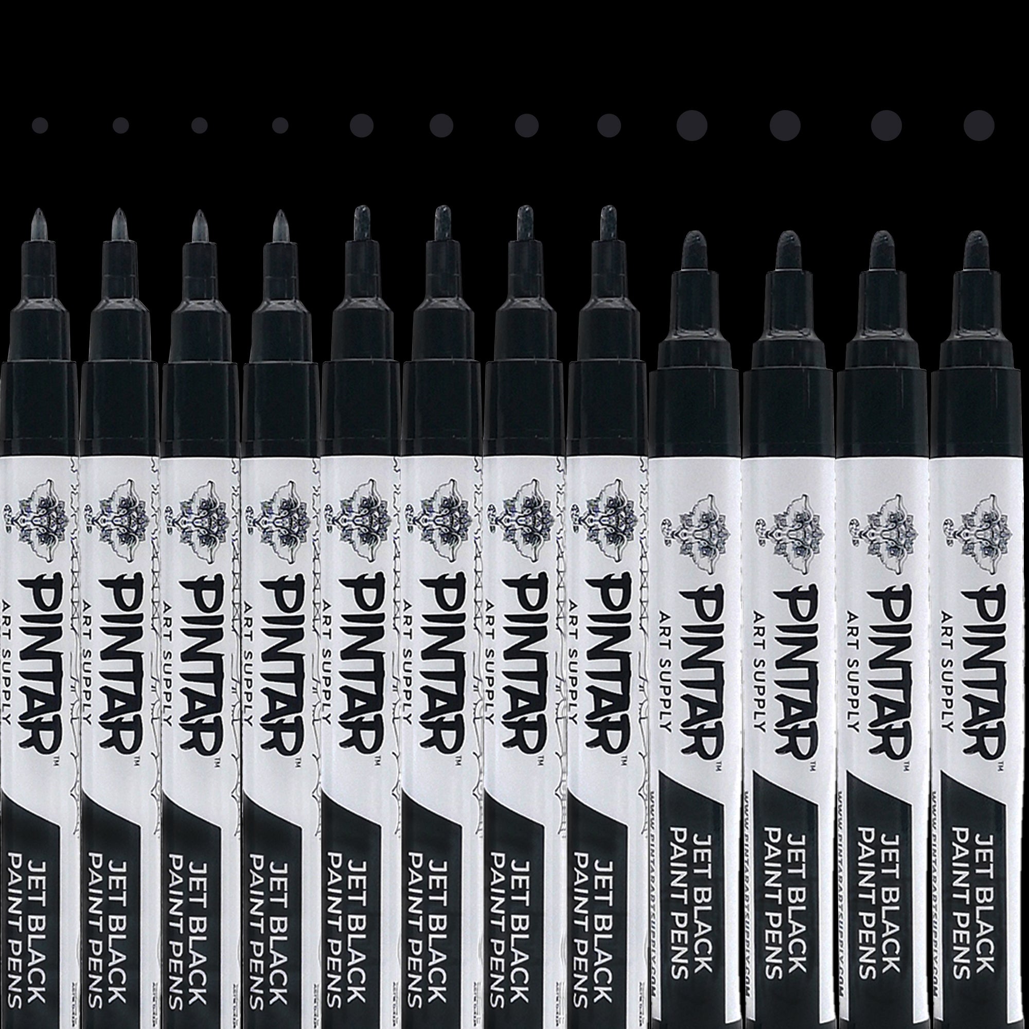 Permanent Paint Marker Pens, Black and White