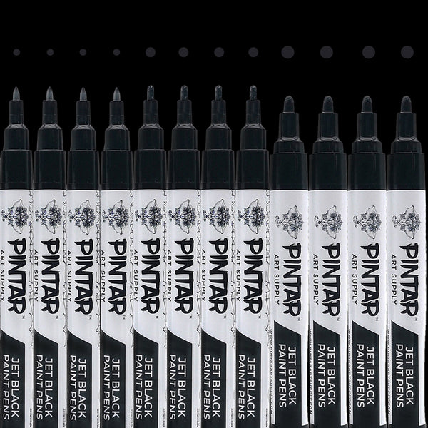 Acrylic Markers, Black & White, Fine Nib - Set of 20 | Arteza