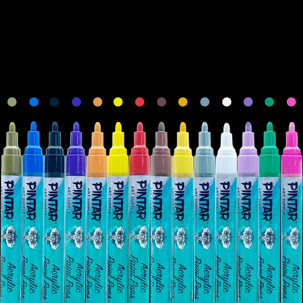 Paint Pens For Rock Painting (14 Acrylic Colors)– Pintar Art Supply