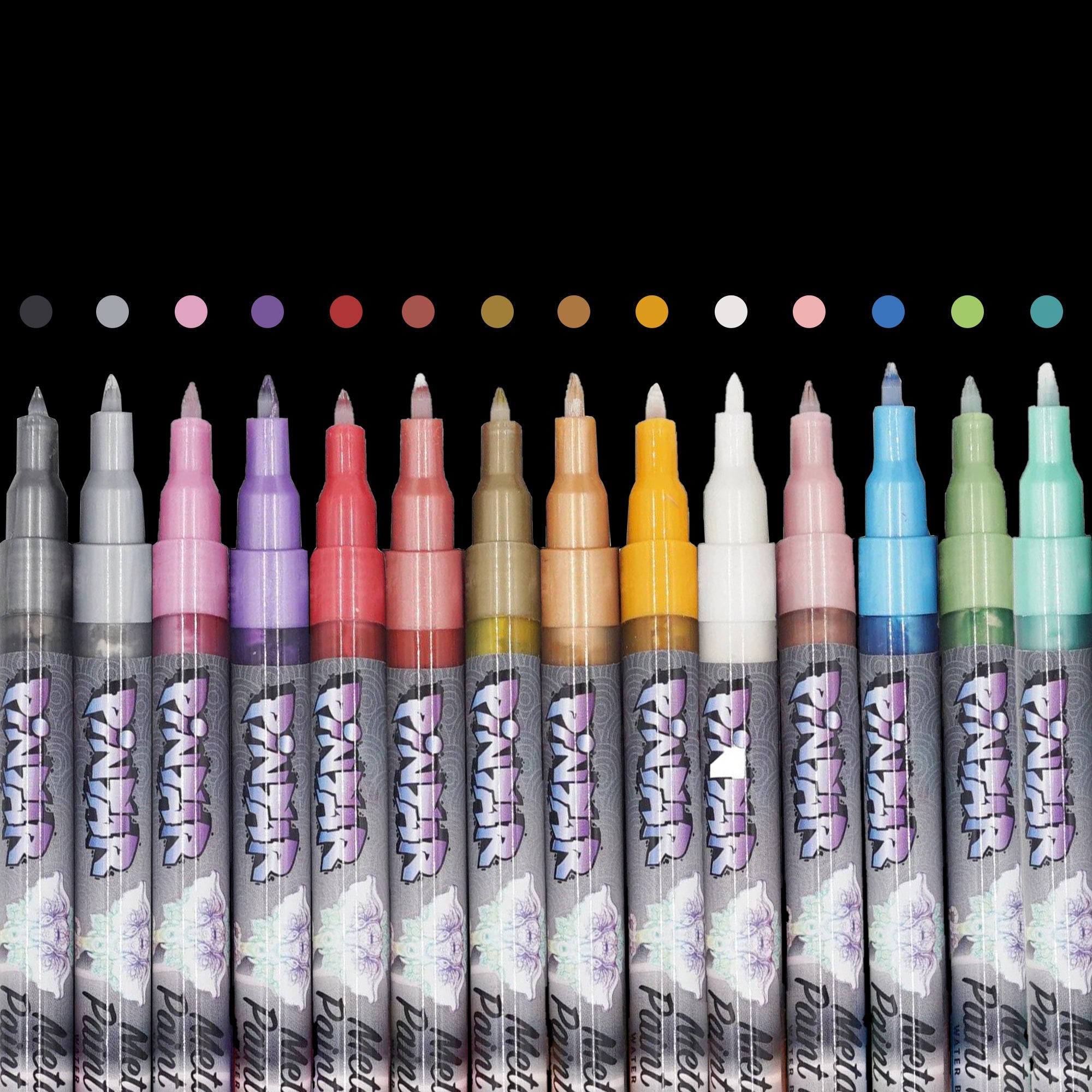 24 Colors Acrylic Paint Marker Pens, Extra Fine Point Acrylic For Wood,  Canvas, Rock Painting, Glass