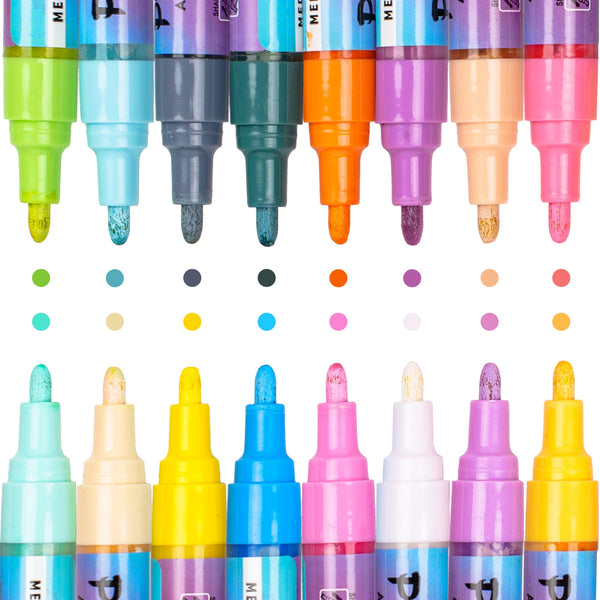 PINTAR Pastel Acrylic Paint Pens - Medium Point Tip Brush Pens & Fabri–  Pintar Art Supply