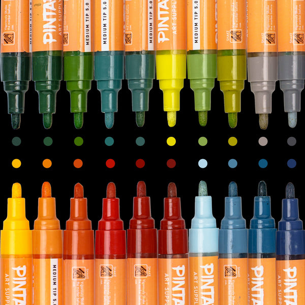 Buy 30 Acrylic Paint Pens Medium Tip 2mm for Rock Painting, Wood
