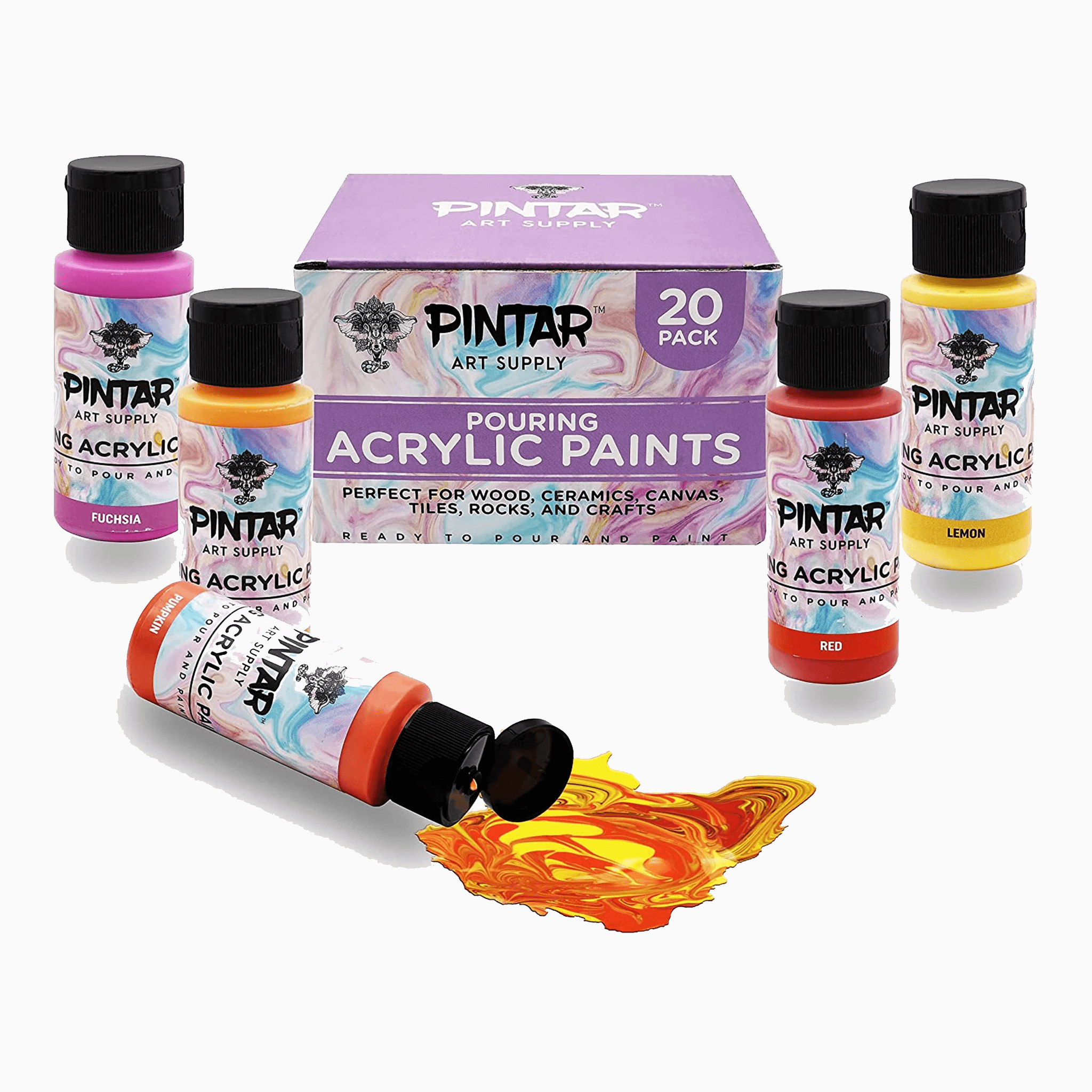 PINTAR Acrylic Paint Markers Set - Extra Fine Tip Paint Pens