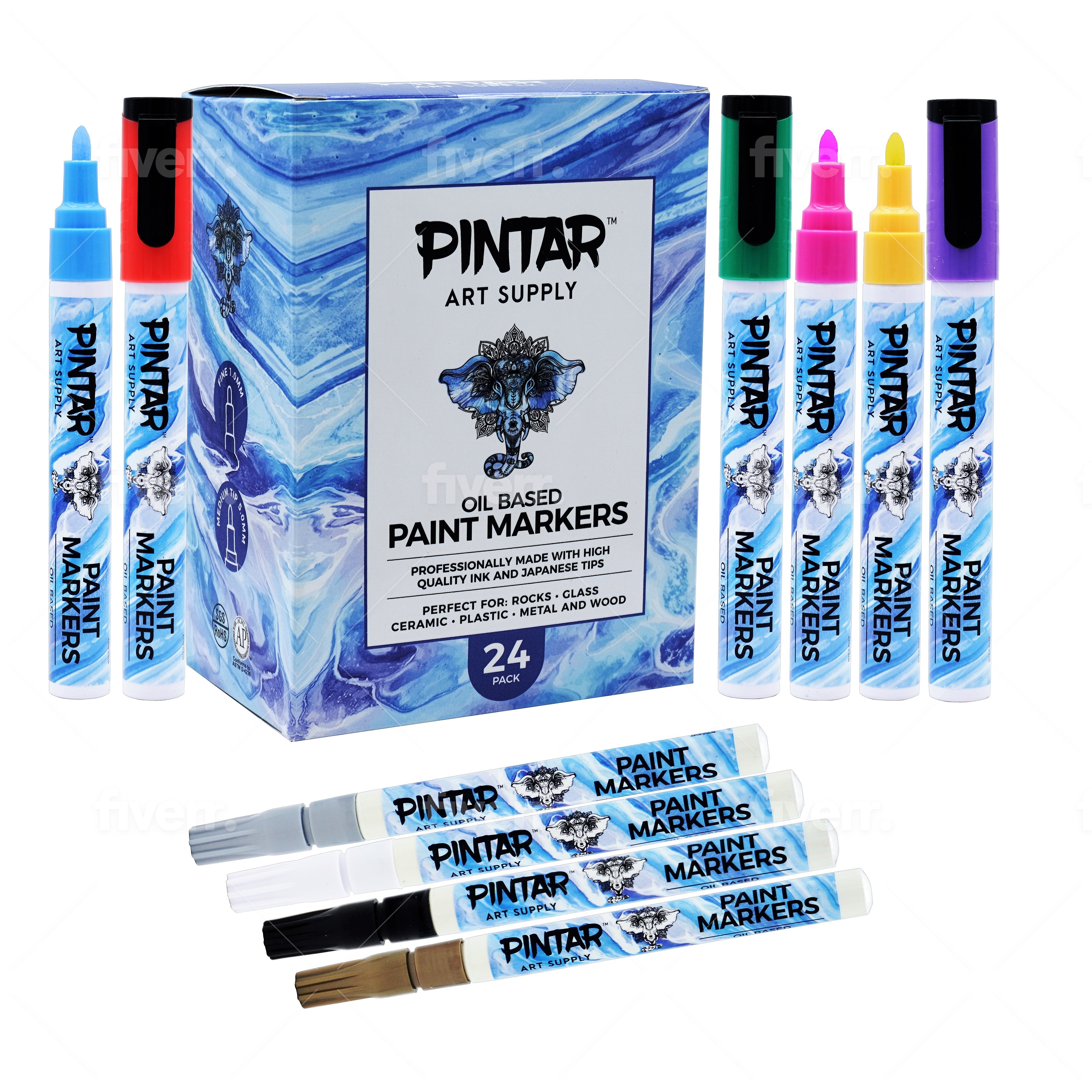 Pintar Acrylic Paint Markers ( Pack of 6 )– Pintar Art Supply