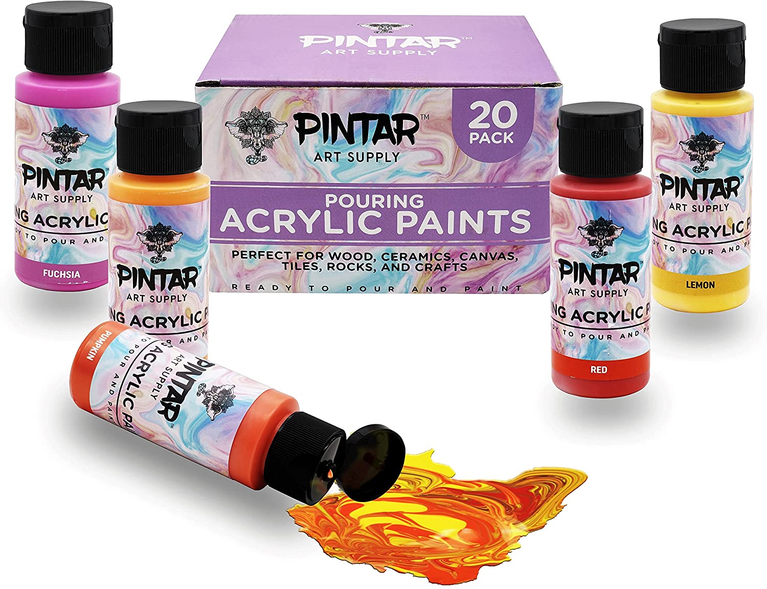 120/240ML 1Piece Pigment Acrylic Paint Set Fluid Paint Acrylic Canvases for  Painting Pouring Medium Big Oil Paints Drawing Art