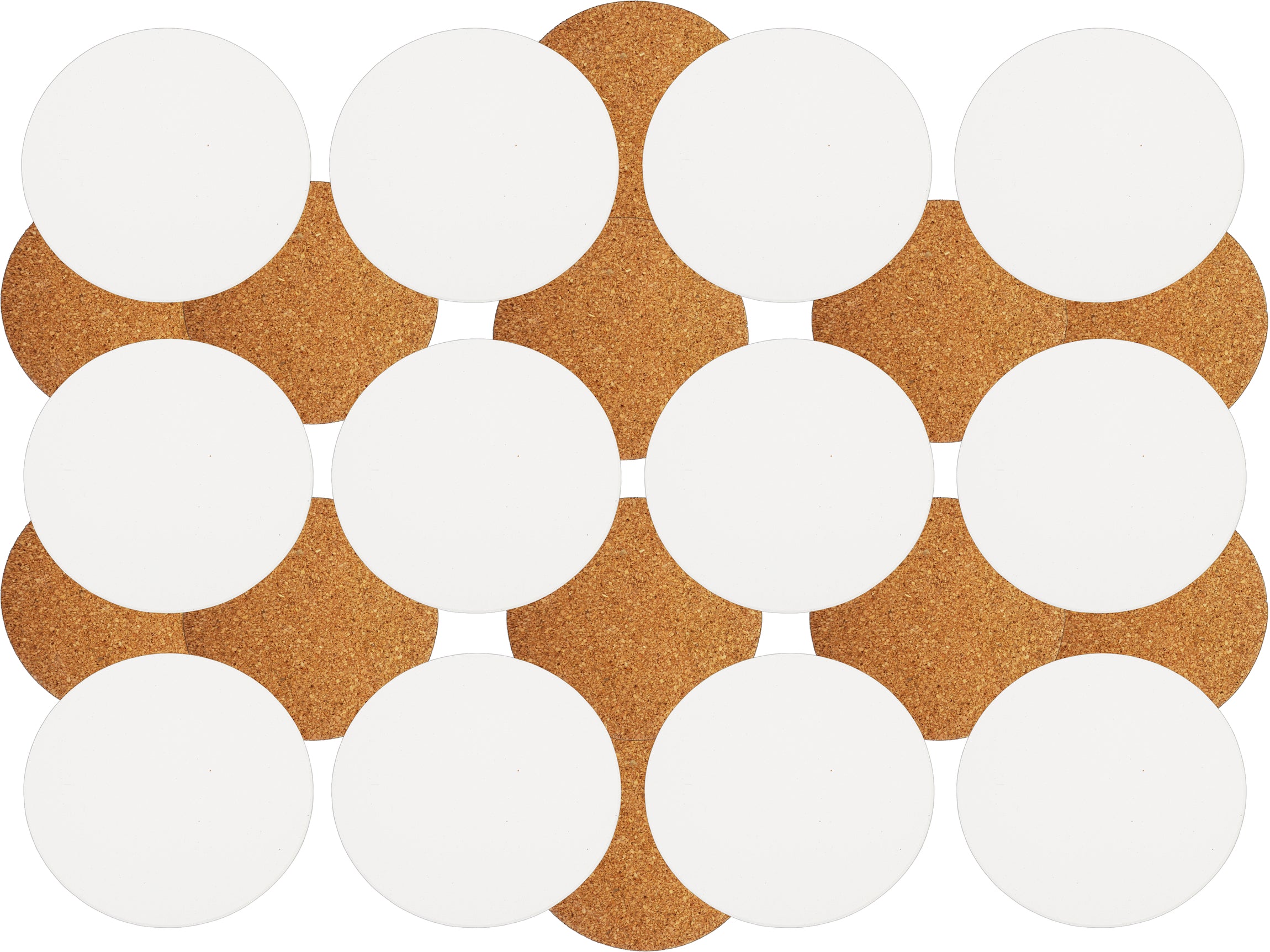 Pintar Make Your Own Coasters Kit, 60 Pack of 4x4 inch White Unglazed Ceramic Tiles with Adhesive Cork Backing Pads, Use with Alcohol Ink, Acrylic